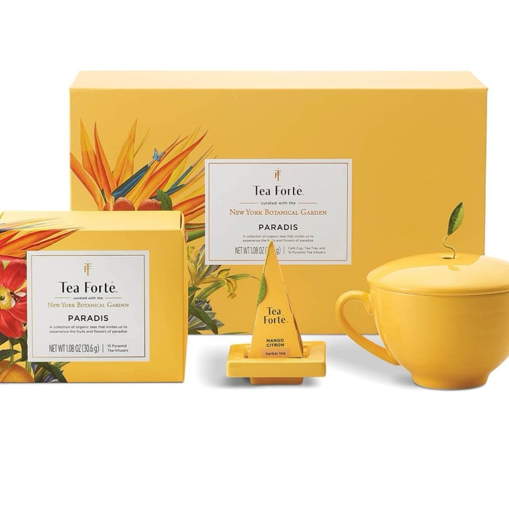 NIB Tea Forte Paradis 10 Assorted Tea Bags Pyramid Infuser
